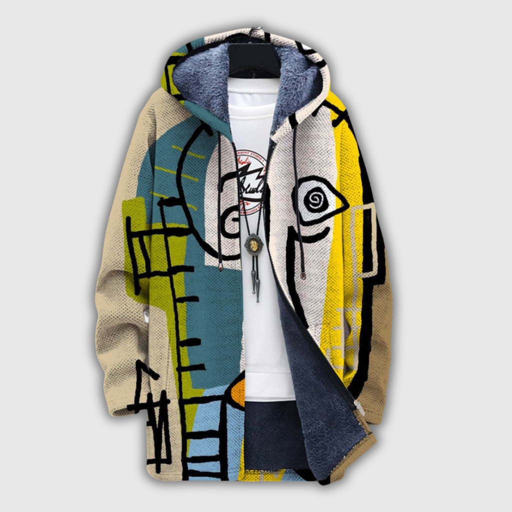 Pearl | Women's Abstract-Print Hooded Coat