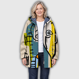 Pearl | Women's Abstract-Print Hooded Coat