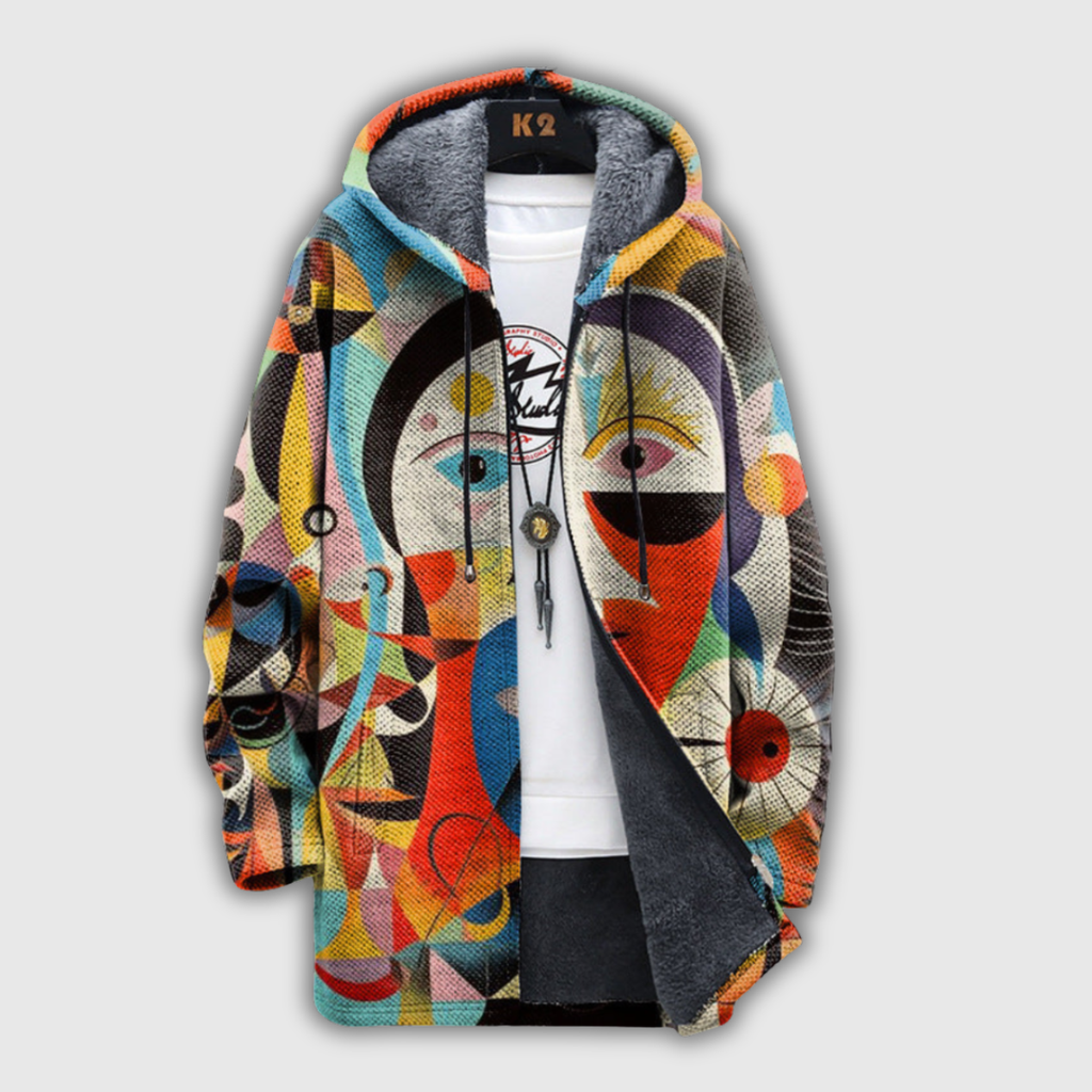 Pearl | Women's Abstract-Print Hooded Coat