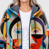 Pearl | Women's Abstract-Print Hooded Coat