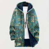 Iris | Women's Floral-Print Hooded Coat