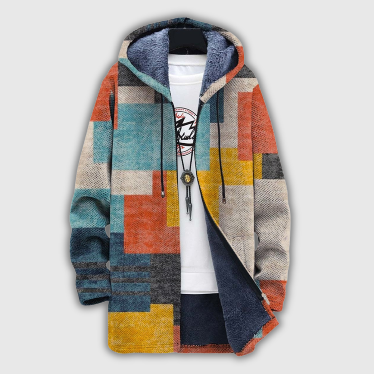 Rosalind | Women's Colour-Block Hooded Coat