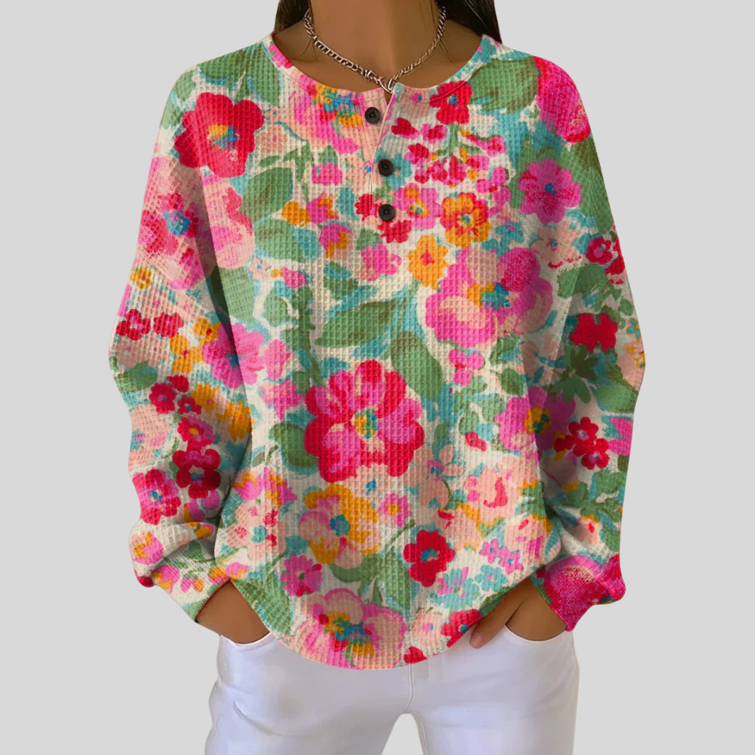 Margot - Colourful Flower Top