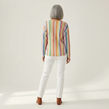 Anna - Colourful Vertical Stripe Top
