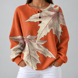 Marion - Orange Maple Leaf Top