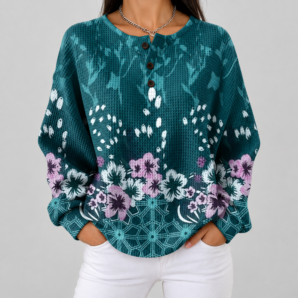 Willow - Turquoise Floral Top