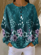 Willow - Turquoise Floral Top