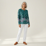Willow - Turquoise Floral Top