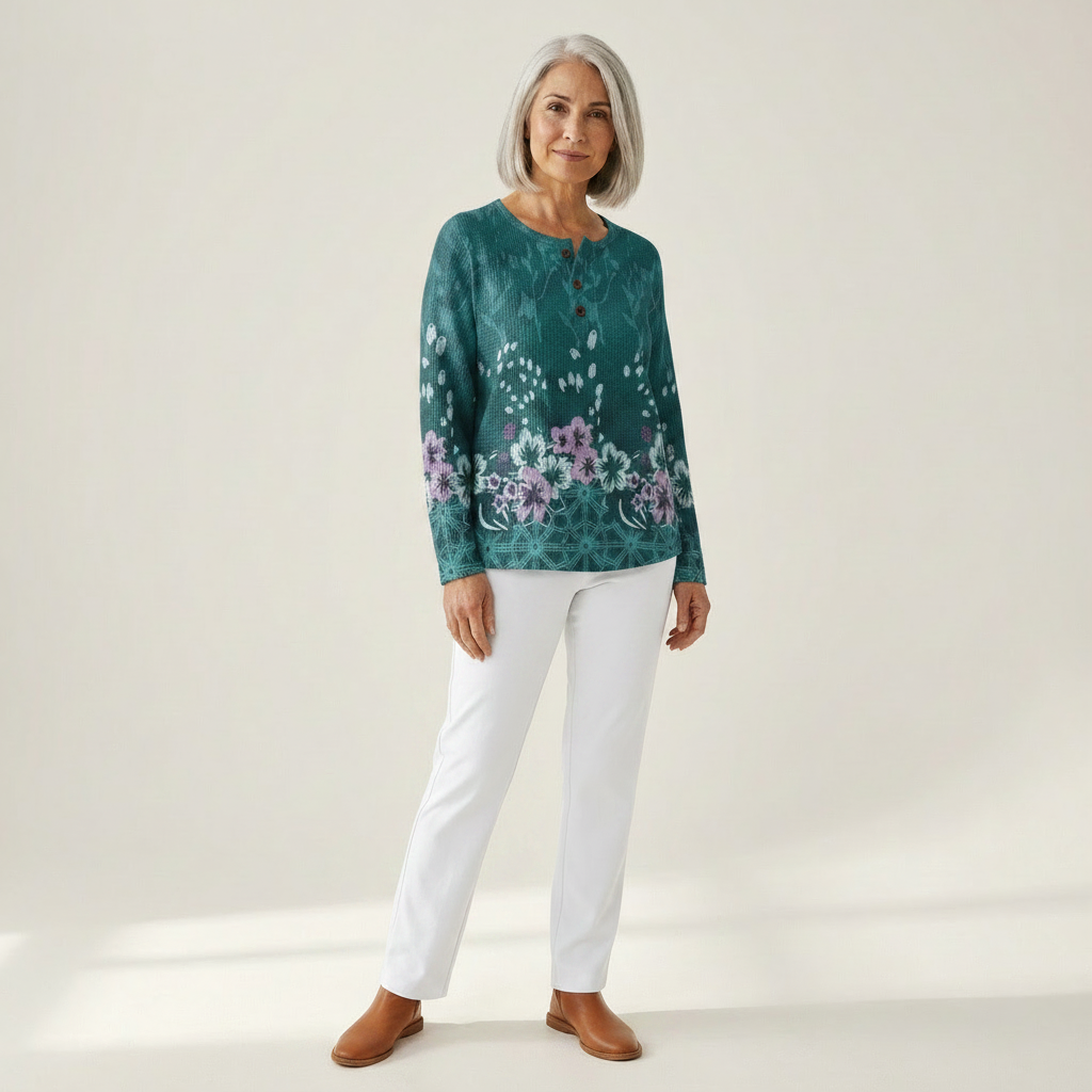 Willow - Turquoise Floral Top