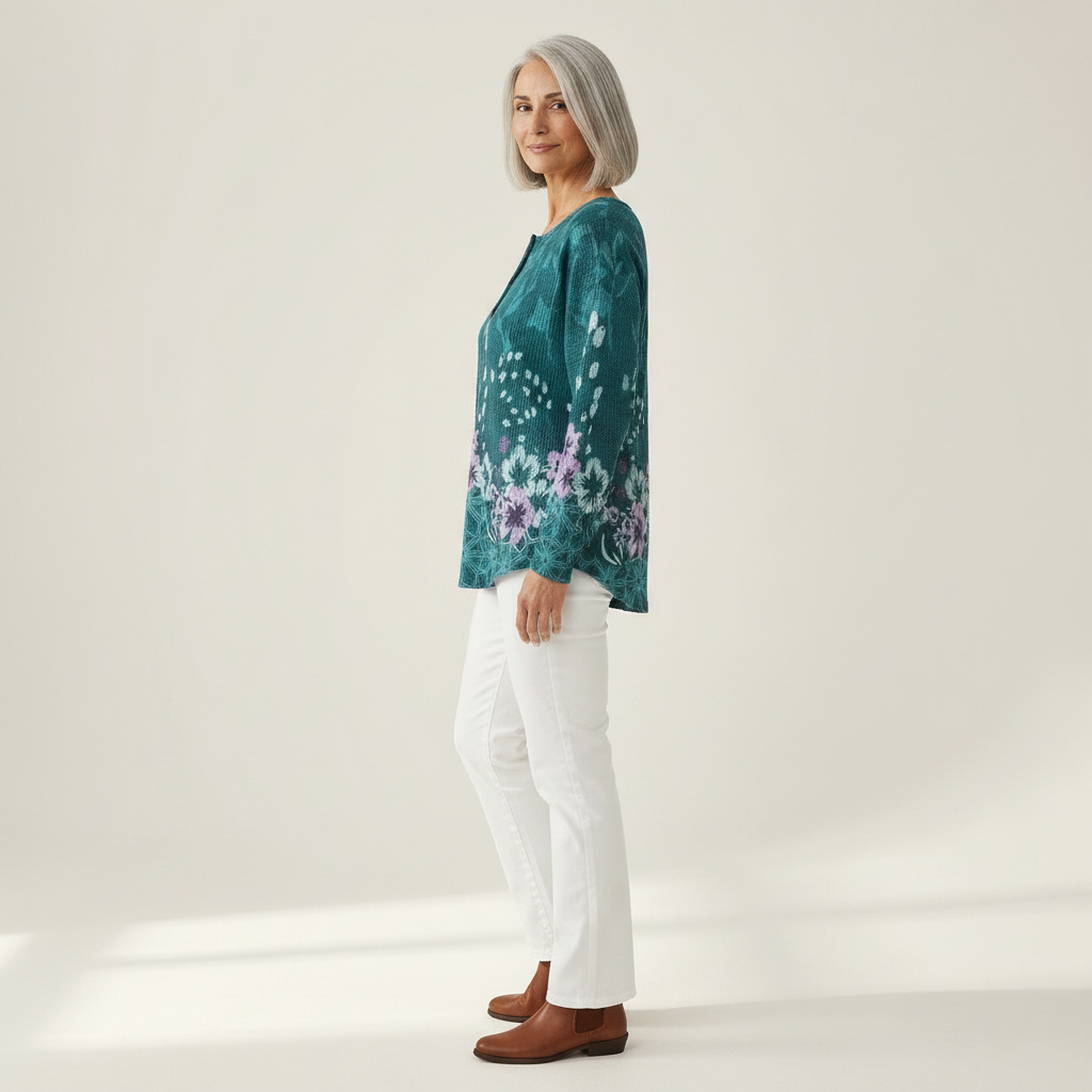 Willow - Turquoise Floral Top