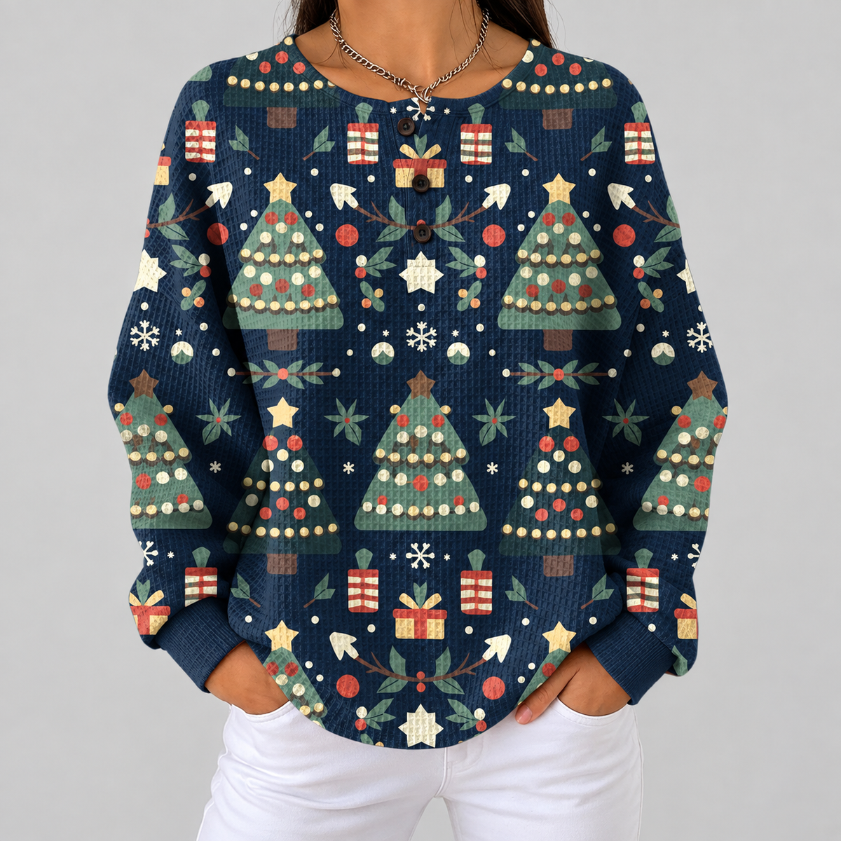 Faye - Navy Christmas Tree Top