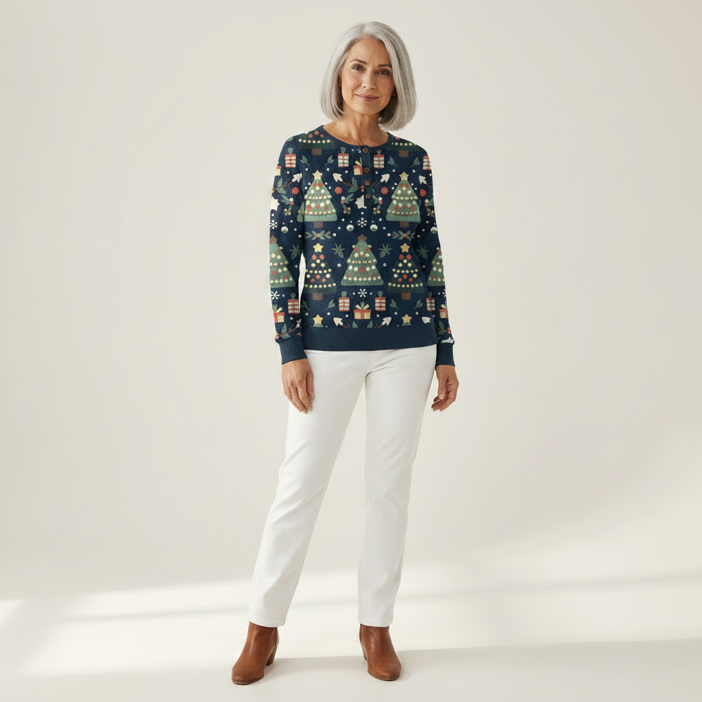 Faye - Navy Christmas Tree Top