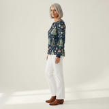 Faye - Navy Christmas Tree Top