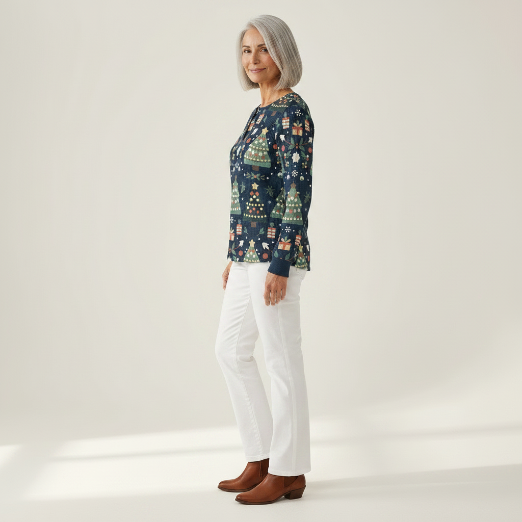 Faye - Navy Christmas Tree Top