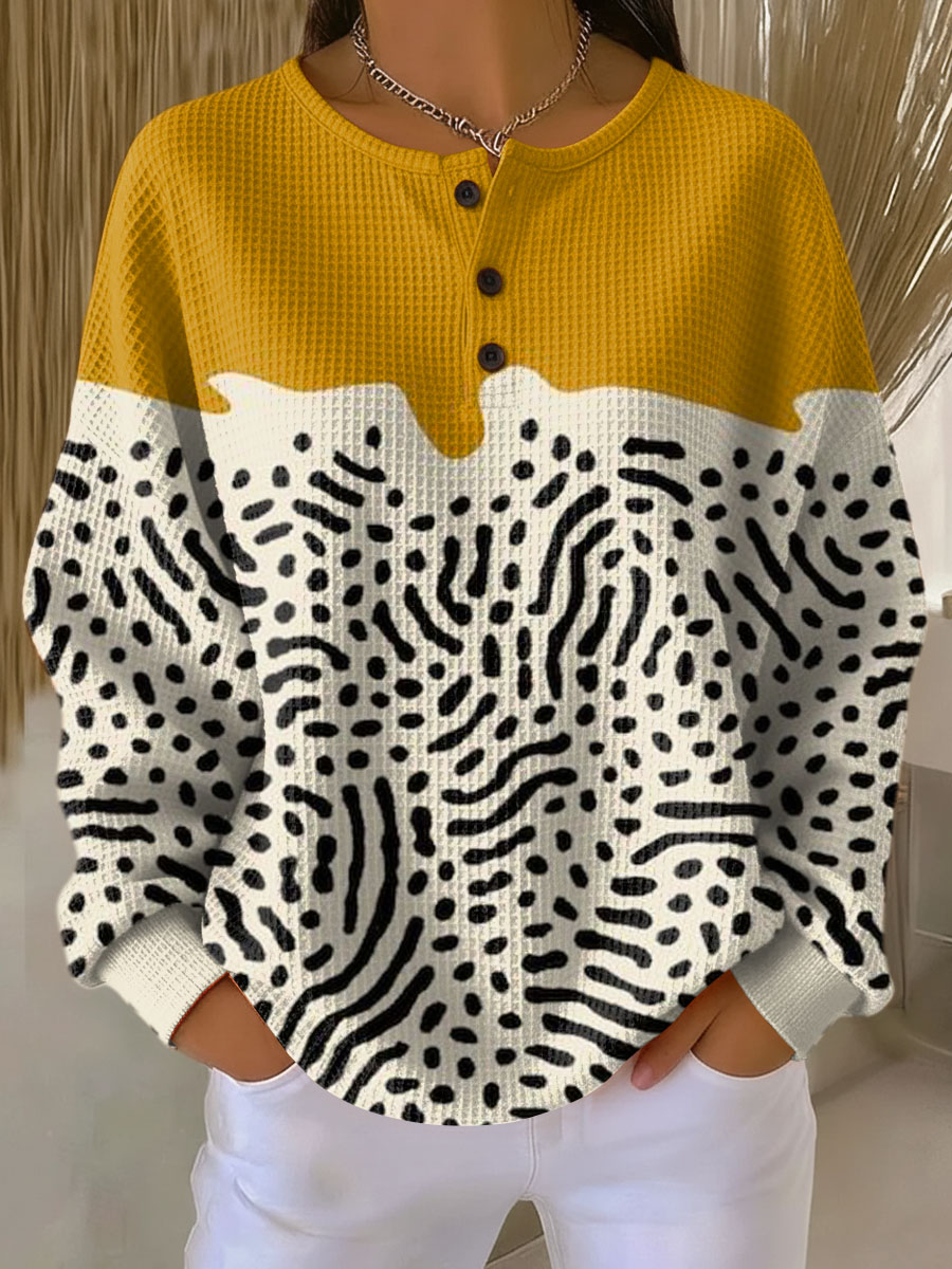 Opal - Mustard Yellow Polka Dot Top