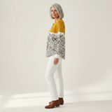 Opal - Mustard Yellow Polka Dot Top