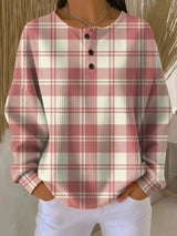 Emma - Blush Plaid Top