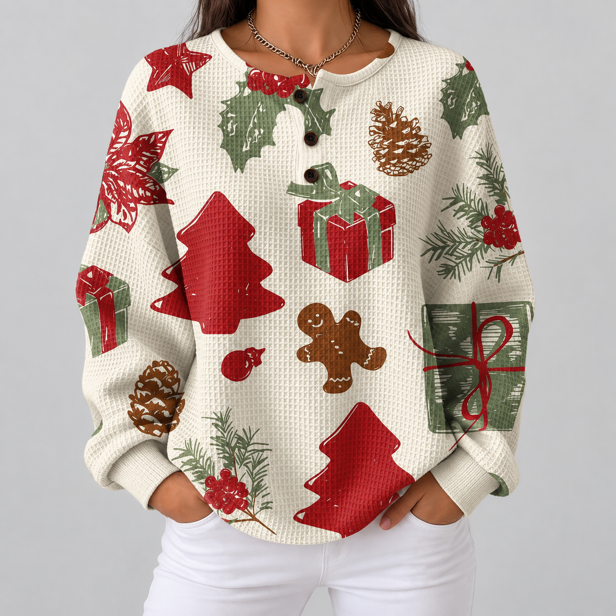 Olivia - Christmas Tree and Gift Top