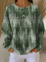 Emily - Green Evergreen Forest Top