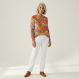 Florence - Orange Floral Top