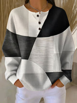 Eleanor - Black and White Patchwork Top