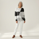 Eleanor - Black and White Patchwork Top