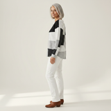 Eleanor - Black and White Patchwork Top