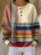 Margaret - Striped Colour Block Top