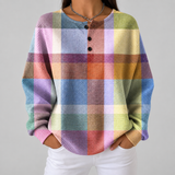 Abigail - Pastel Plaid Top