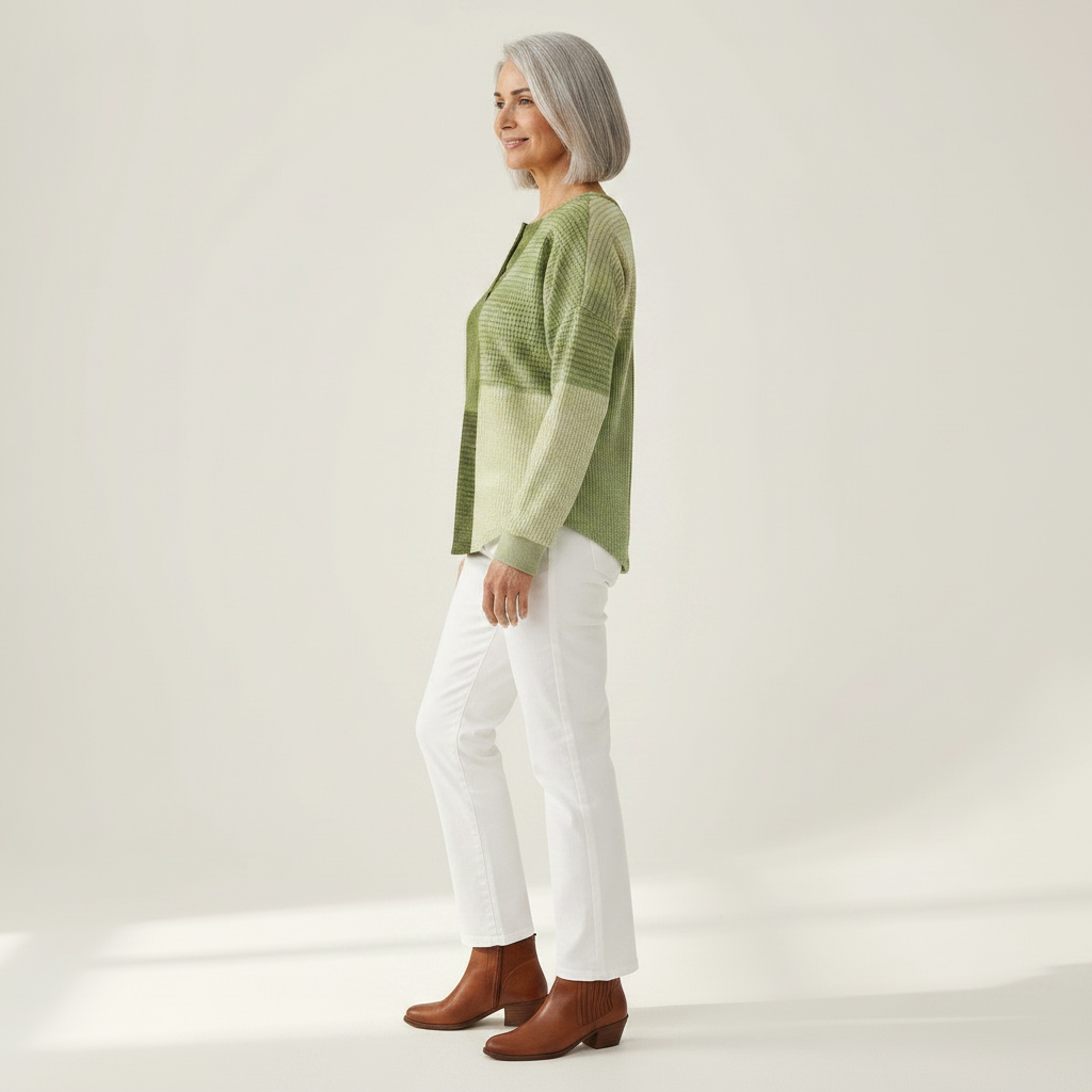 Charlotte - Green Patchwork Top
