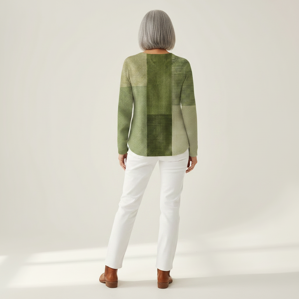 Charlotte - Green Patchwork Top