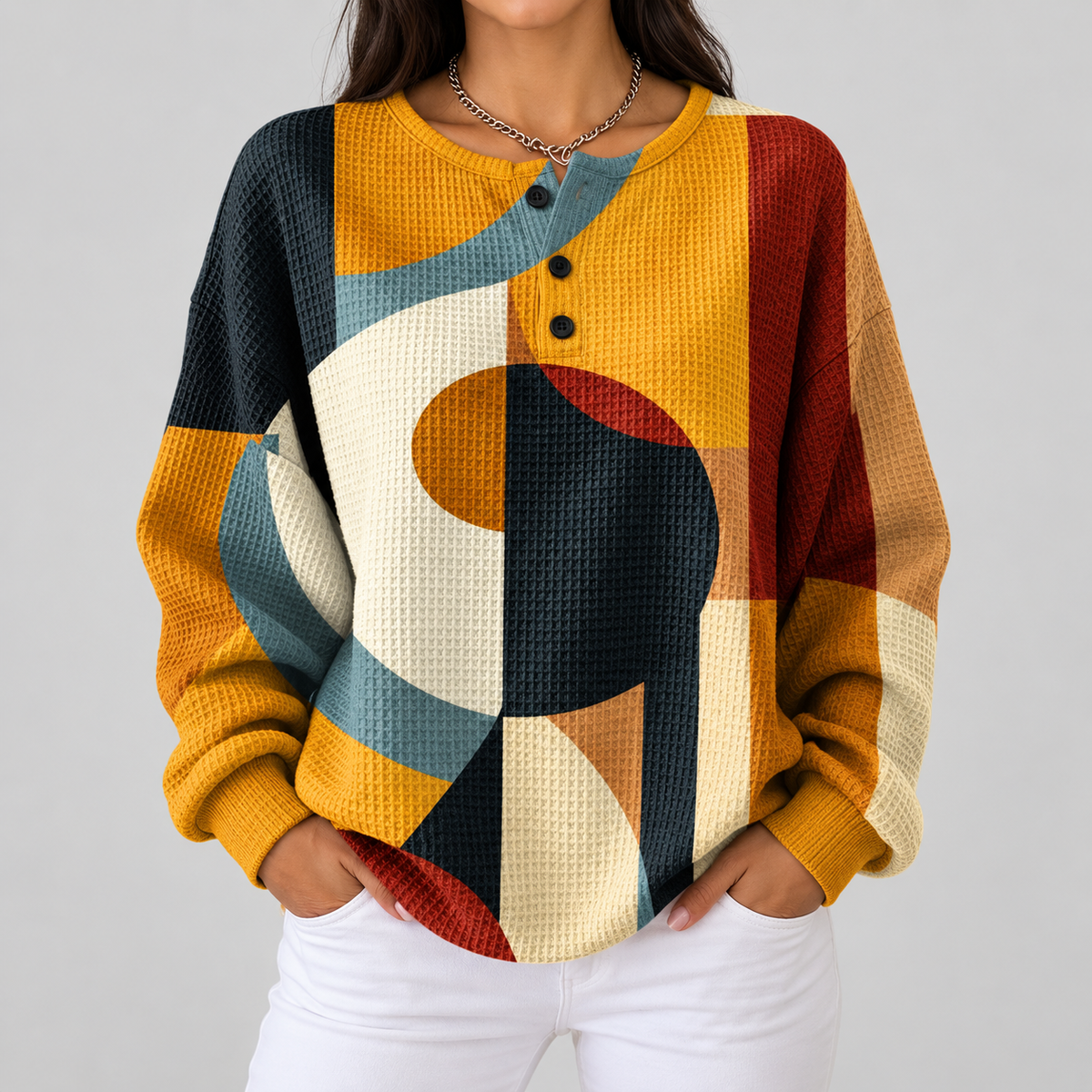 Amelia - Geometric Pattern Top