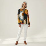 Amelia - Geometric Pattern Top