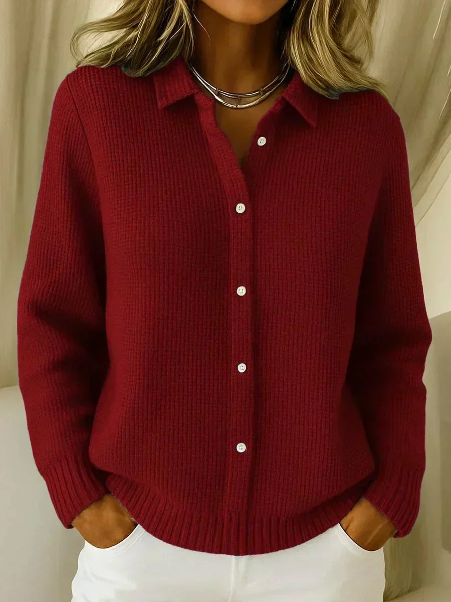 Heloise - Ribbed Knit Cardigan, Four Colours