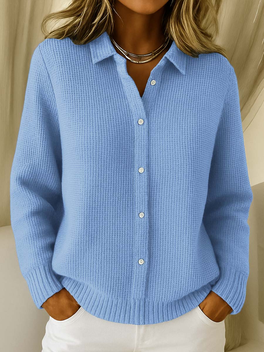 Heloise - Ribbed Knit Cardigan, Four Colours