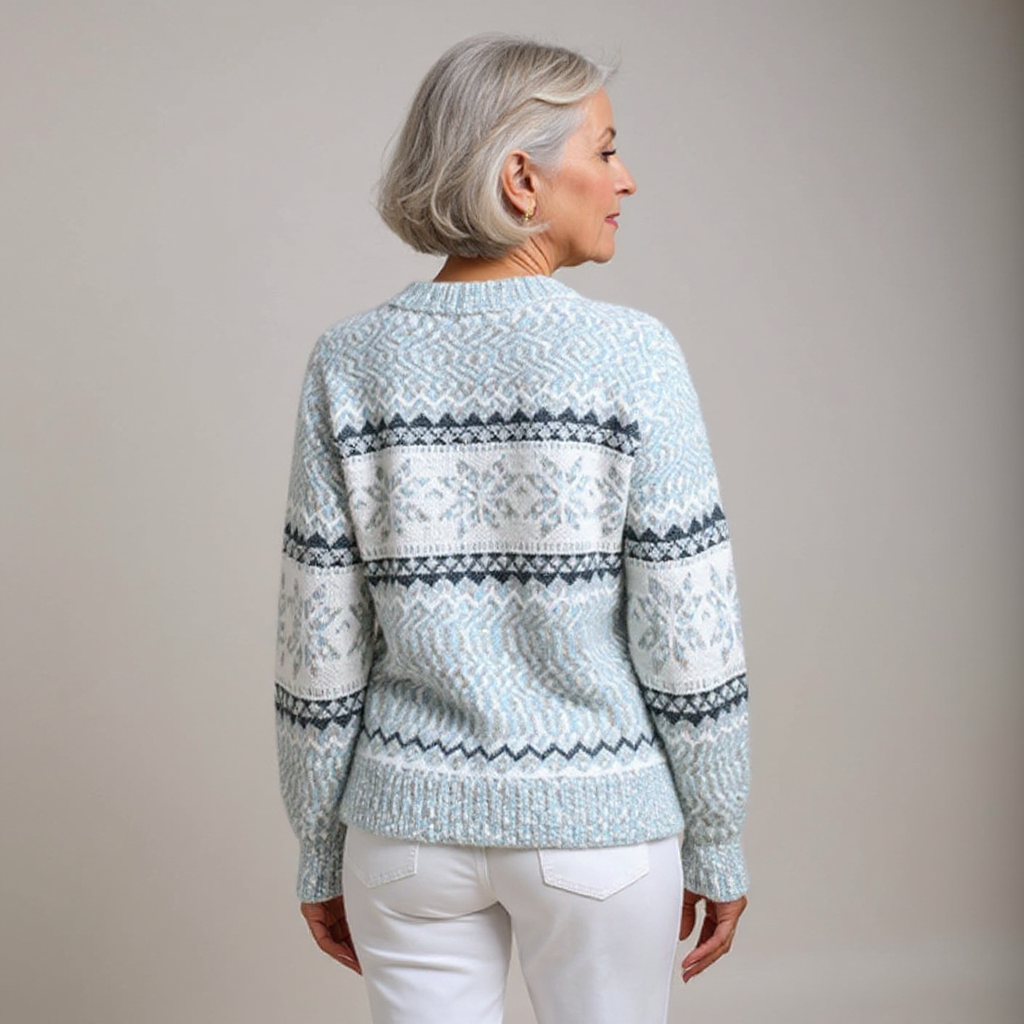 Josephine - Vintage Sweater with Snowflake Band, Four Colours