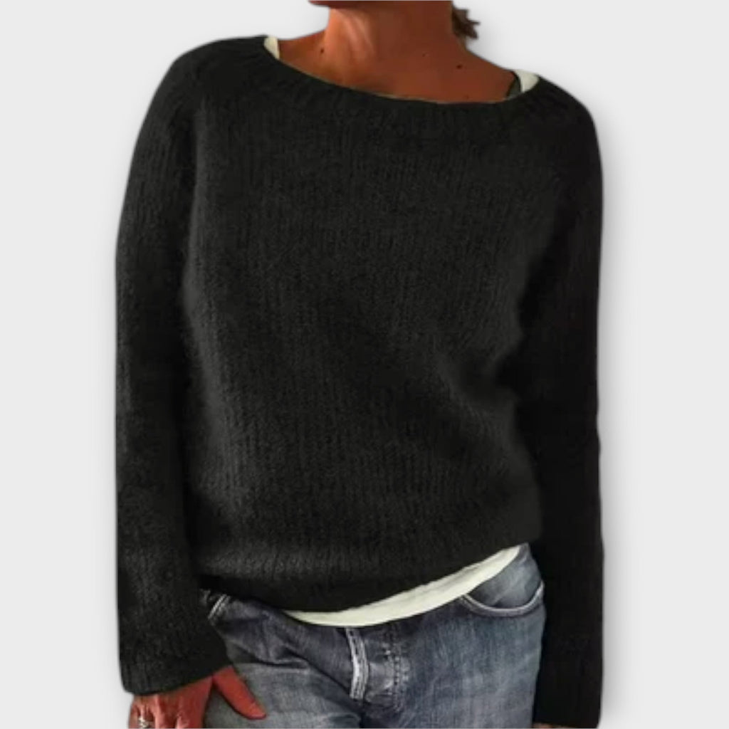 Clarice - Plain Vintage Sweater in Eight Colours