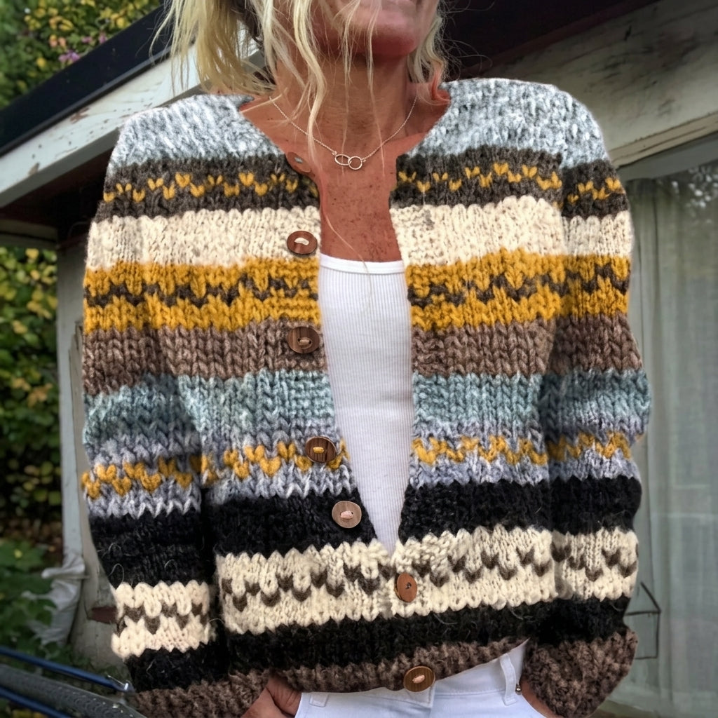 Cordelia - Colour Block Cardigan