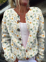 Valerie - Watercolour Rose Cardigan