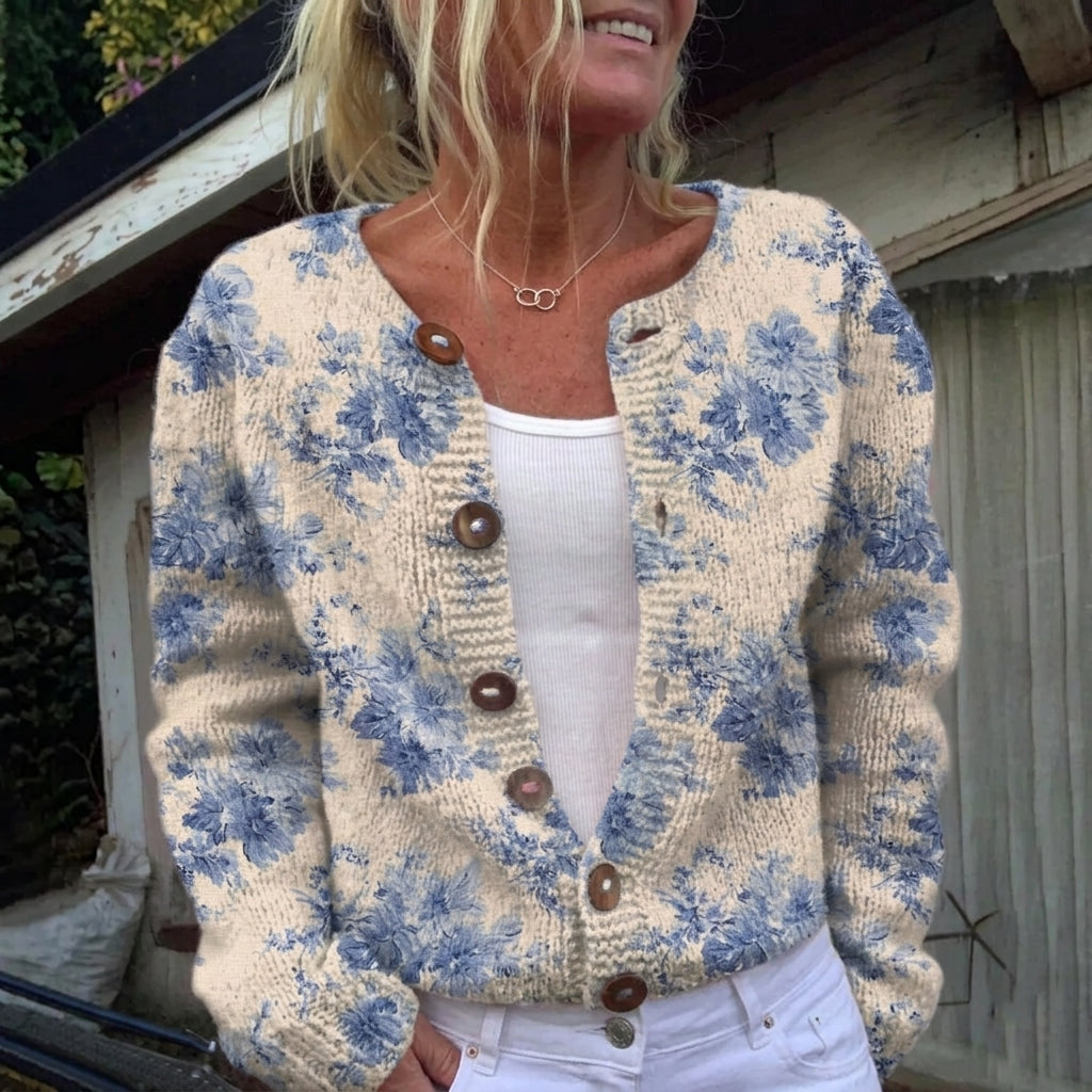 Naomi - Garden Floral Button Cardigan