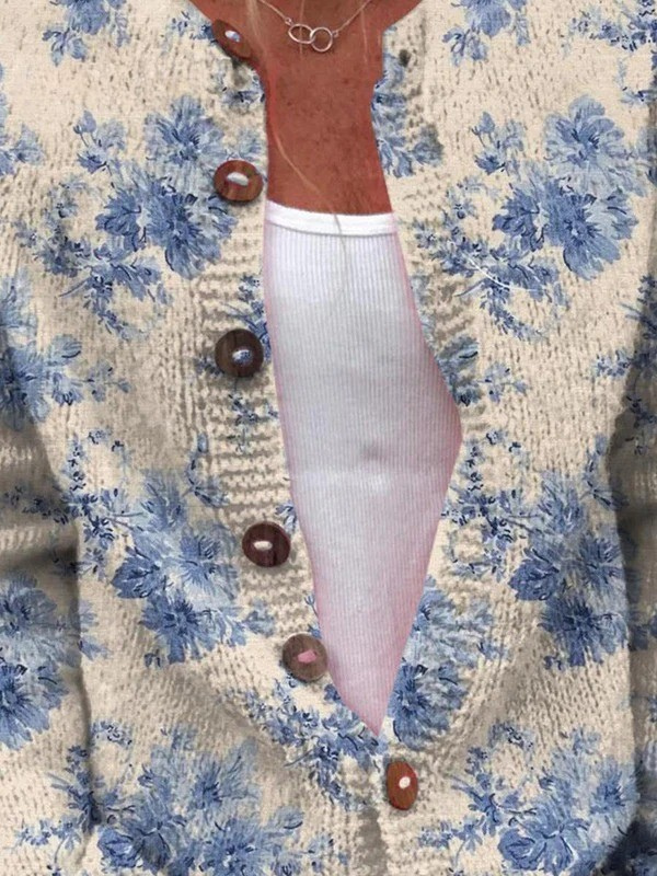 Naomi - Garden Floral Button Cardigan