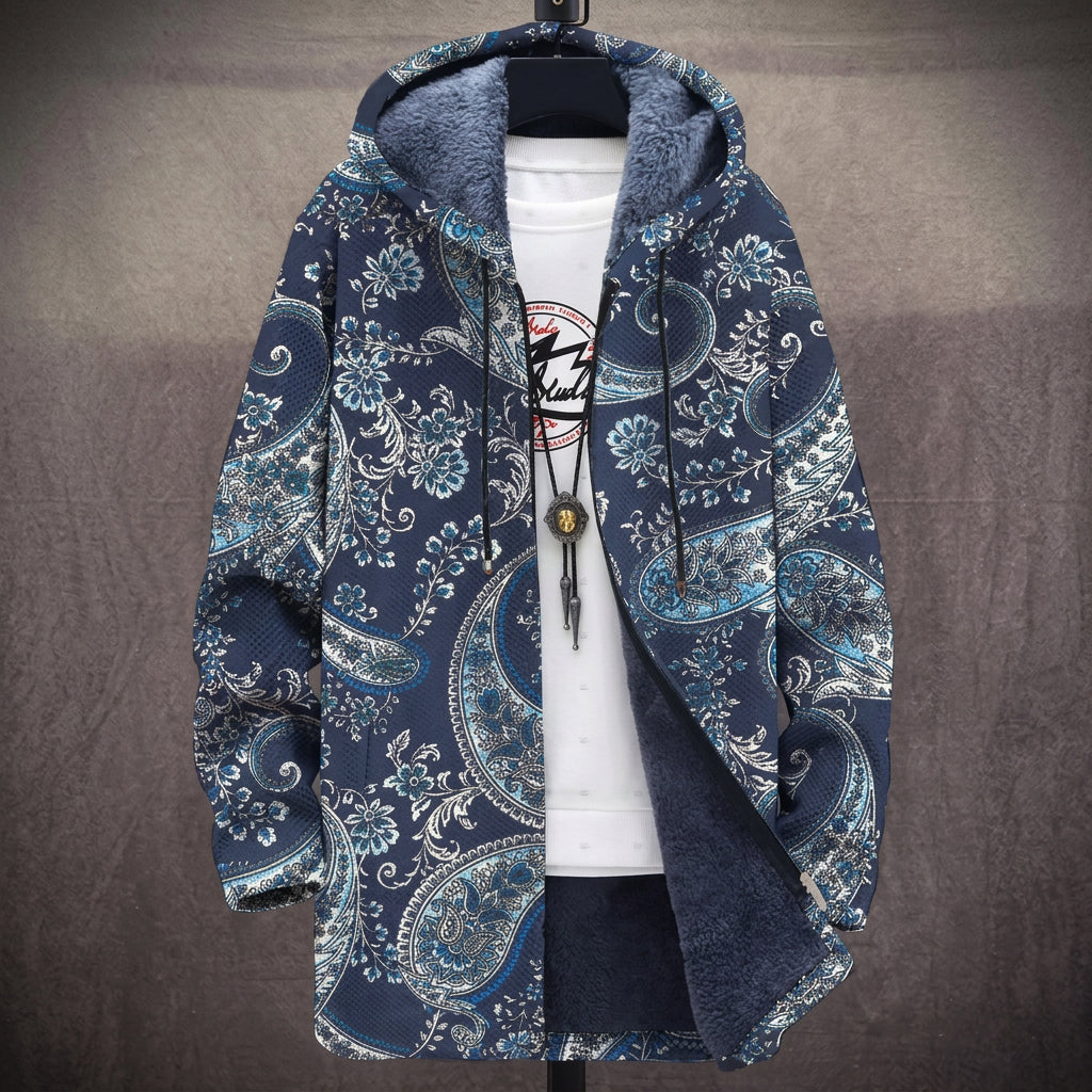 Eloise - Navy Paisley Floral Print Jacket