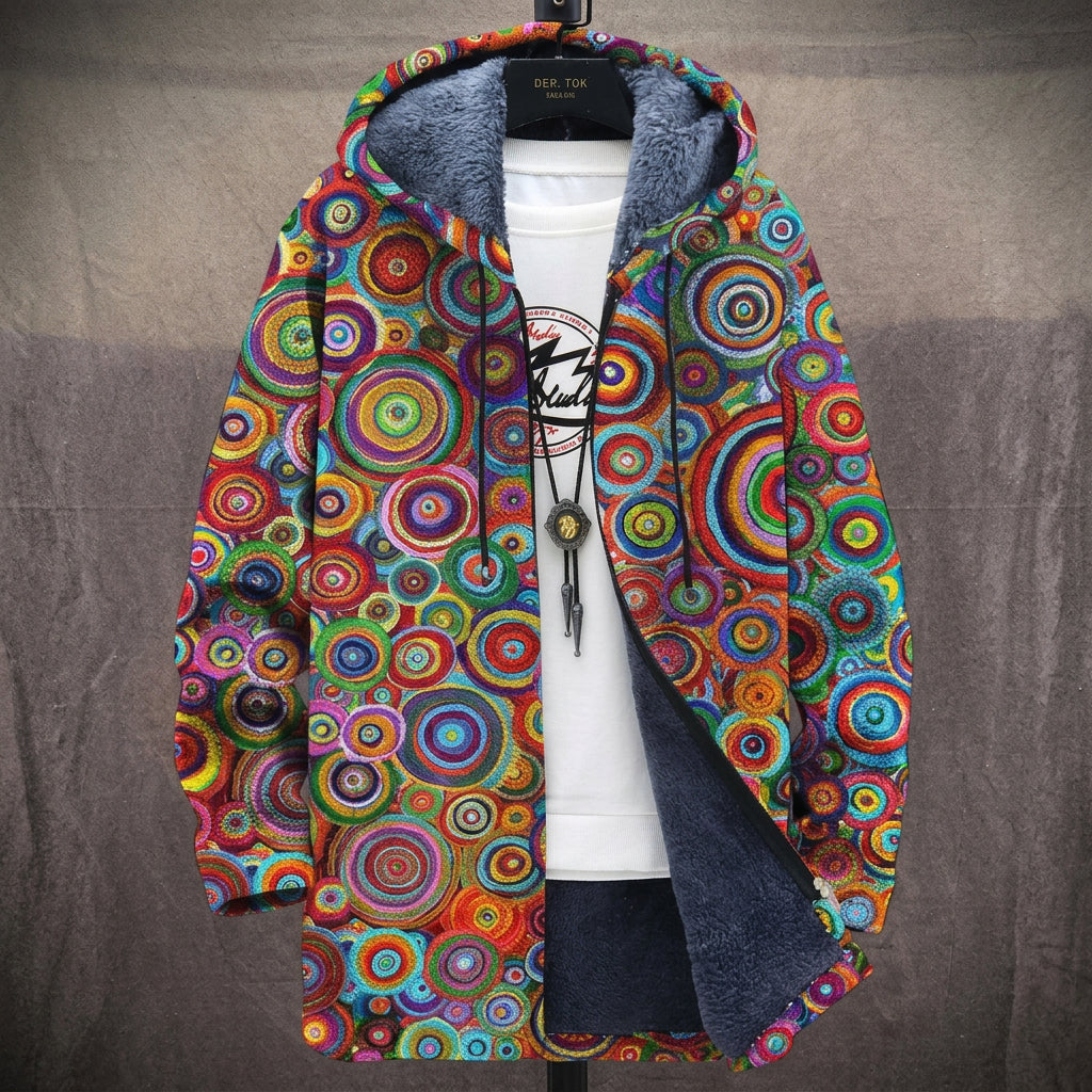 Cora - Multicoloured Concentric Circle Print Jacket