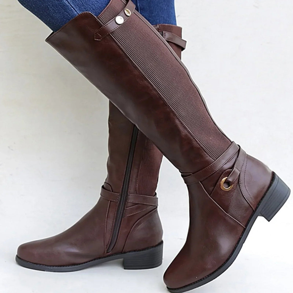 Camilla - Knee-High Leather Orthopaedic Boots