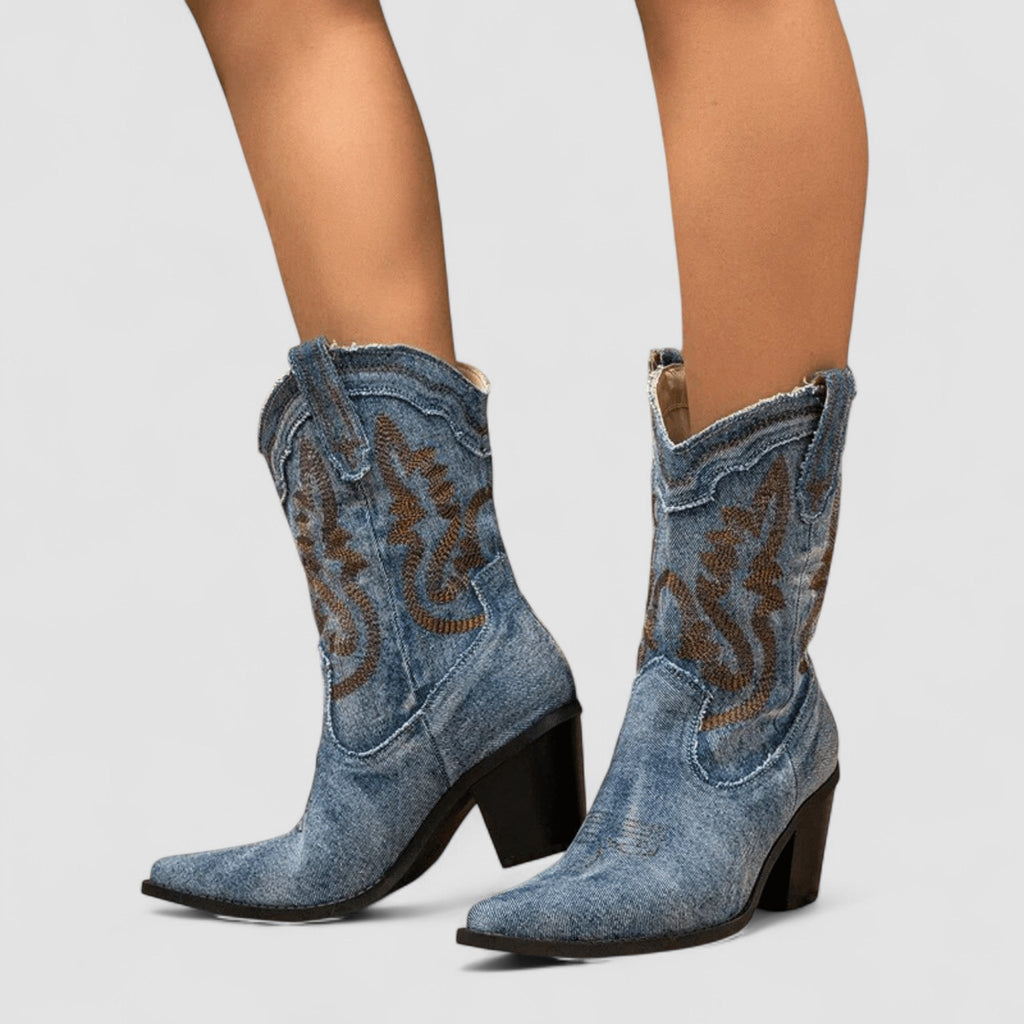 Sylvie - Denim Orthopaedic Ankle Boots