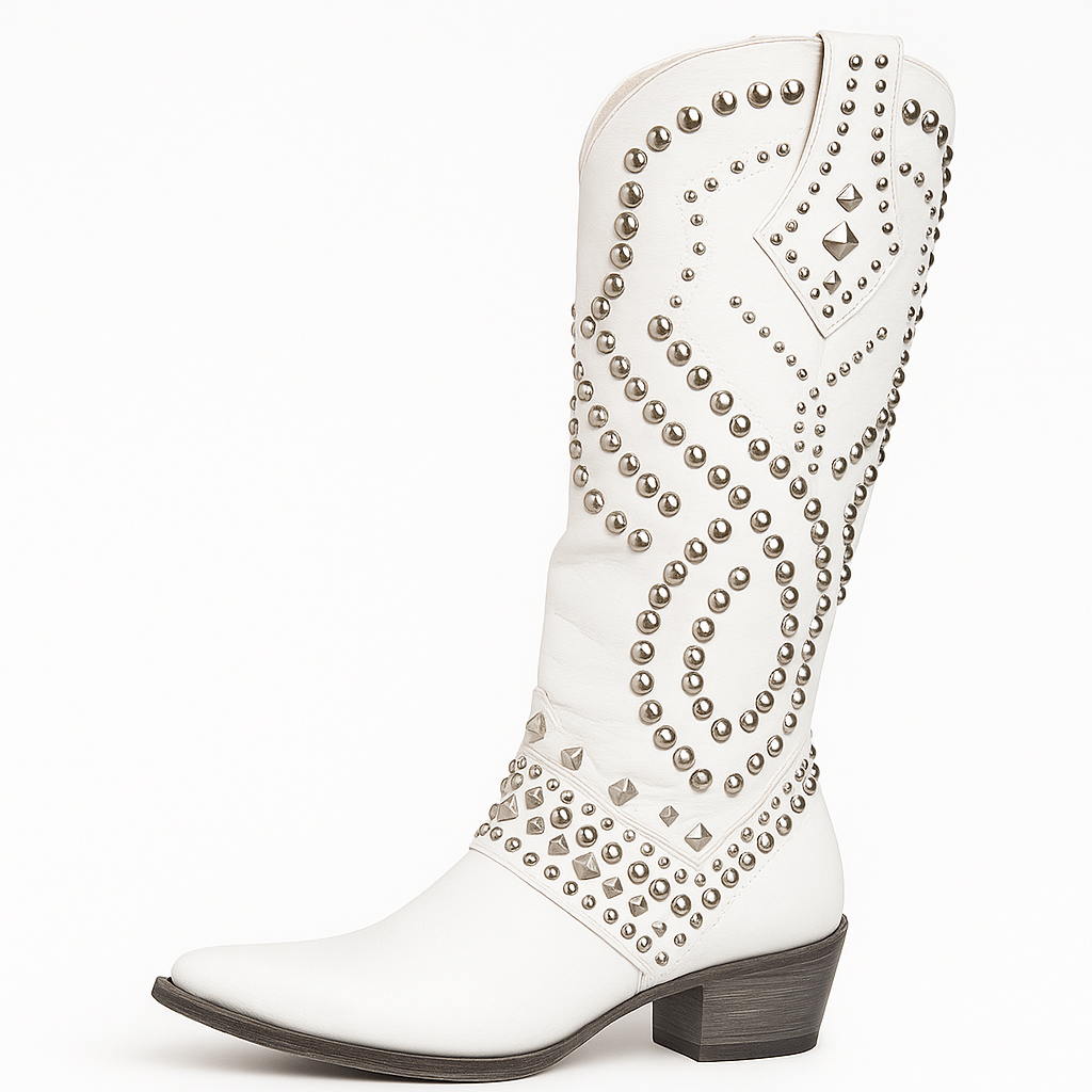 Matilda - Tall Studded Western Boots