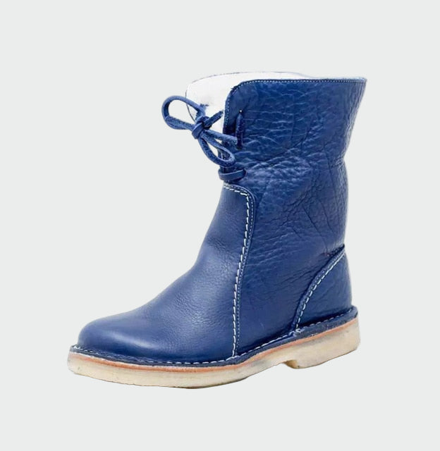 Laurel - Waterproof Leather Boots with Wool Lining