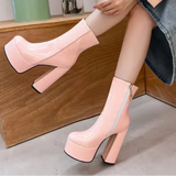 Carrie - Platform High Heel Boots