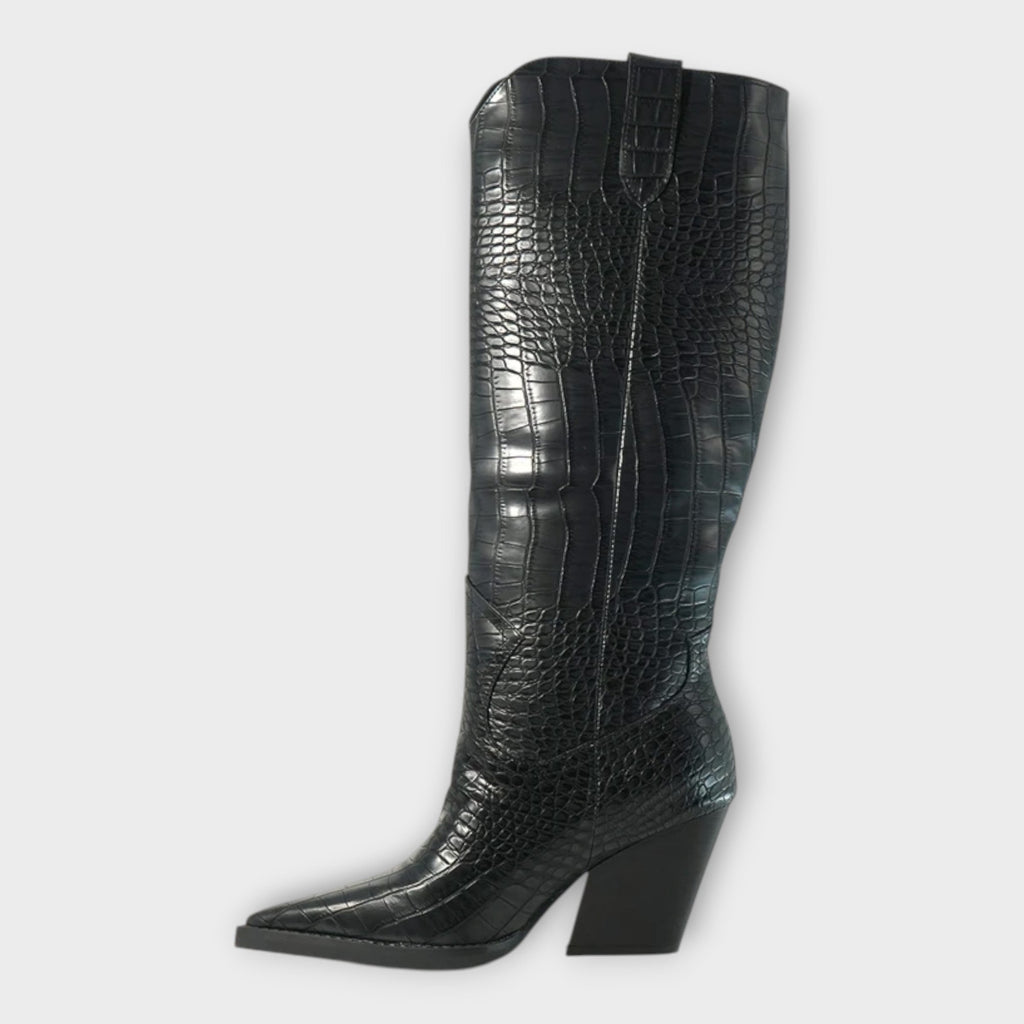 Sadie - Croc-Print Boots