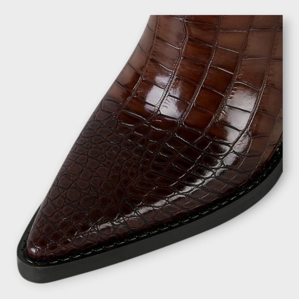 Sadie - Croc-Print Boots